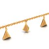 14K dainty gold bracelet with triangular designs