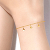 14K dainty gold bracelet with triangular designs