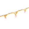 14K exclusive gold bracelet with triangular designs and beads