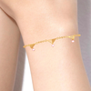 14K exclusive gold bracelet with triangular designs and beads