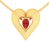 14K heart shaped gold pendant 