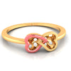 14K Double Interlocked Infinity hearts Ring