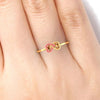 14K Double Interlocked Infinity hearts Ring