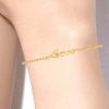 14K 'Love' Word Gold Bracelets with O heart