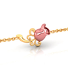 14K Gold Pink Rose Bracelet