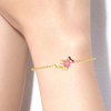 14K Gold Pink Rose Bracelet