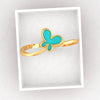 14K gold ring with a butterfly on top  