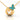 14K spherical gold pendant adorned with a butterfly on top and a hollowed-out butterfly in the center  