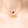 14K Gold Necklace With Love In Bloom Design