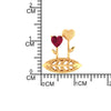 14k (585) Gold Earrings With Love In Bloom Design