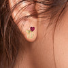 14k (585) Gold Earrings With Walking Hearts Design