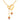 14K Gold Necklace With Heart Shaped Designs And Embedded Stones