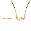 14KT (585) Yellow Gold Mangalsutra (Artificial Beaded) for Women