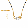 14KT (585) Yellow Gold Mangalsutra (Artificial Beaded) for Women