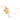 14K Gold Necklace with Leaf Design and Dangling Pearl Chains