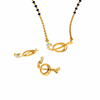 14KT (585) Yellow Gold Mangalsutra (Artificial Beaded) for Women