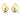 14K Ethereal Swirl Stud Earrings With A Teardrop Pattern