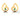 14K Ethereal Swirl Stud Earrings With A Teardrop Pattern
