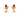 Ruby Blossom Stud Earrings With Petals In 14K Gold