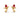 Ruby Blossom Stud Earrings With Petals In 14K Gold
