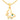 14K Gold Pendant (Without Chain) With Butterfly Outline Design And Studded Stone