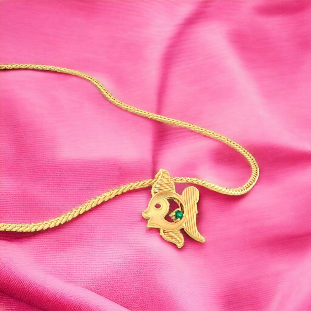 14k gold pendant fish design | PC Chandra Amazea Collection – P.C ...