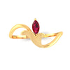 14K Yellow Gold Elegant & Vibrant Stone Studded Gold Ring for Women