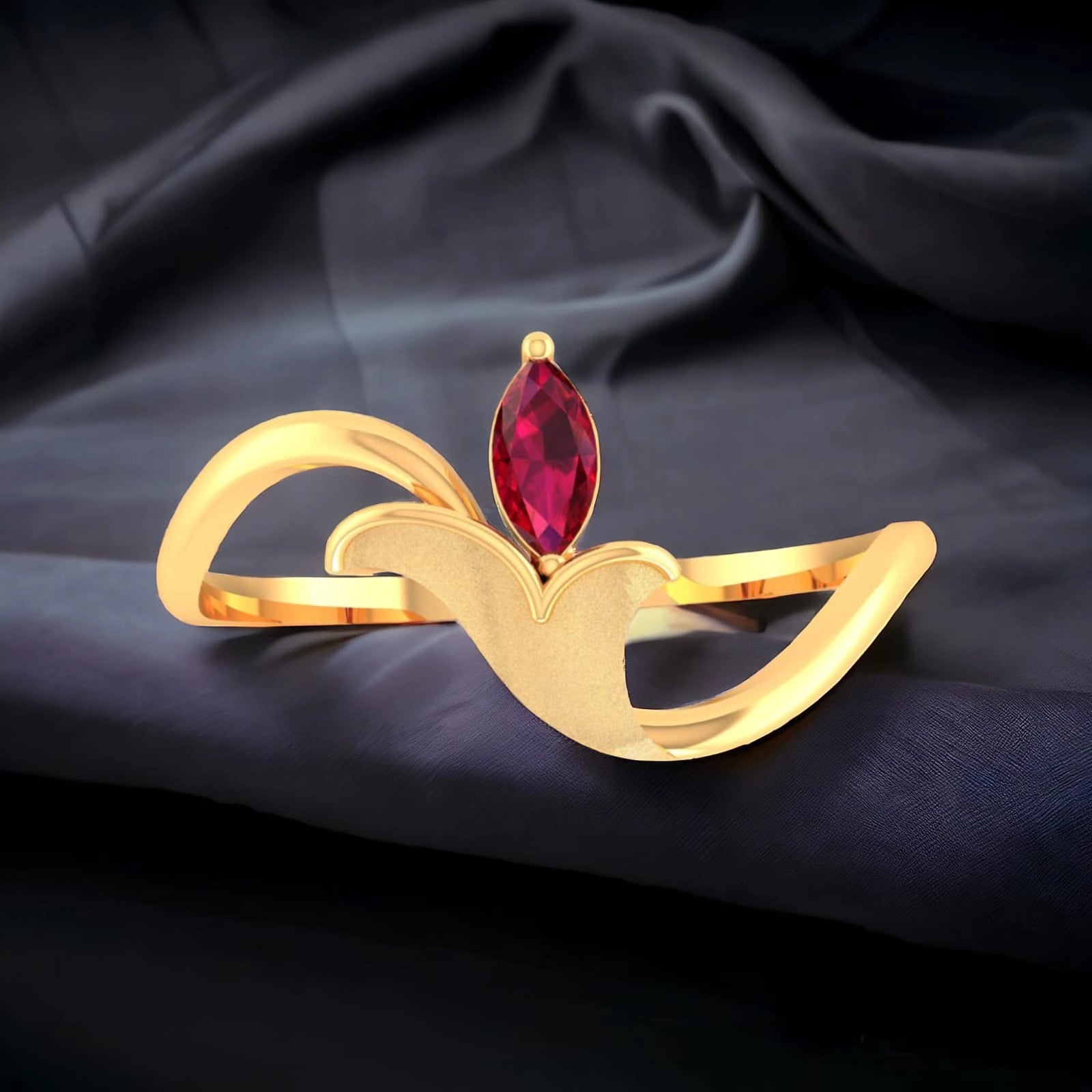 Buy 14k Ruby Gold Ring for Women | PC Chandra Amazea Collection – P.C ...