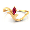 14K Yellow Gold Elegant & Vibrant Stone Studded Gold Ring for Women