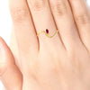 14K Yellow Gold Elegant & Vibrant Stone Studded Gold Ring for Women
