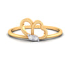 Dainty 14K Yellow Gold Diamond Butterfly Ring for Women Certified Everyday Elegance