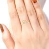 Dainty 14K Yellow Gold Diamond Butterfly Ring for Women Certified Everyday Elegance