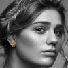 14KT (585) Yellow Gold Stud Earrings for Women