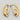 Swirlora 14KT (585) Yellow Gold Stud Earrings