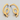 Swirlora 14KT (585) Yellow Gold Stud Earrings