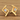 Verta Certified Natural 14KT (585) Yellow Gold Diamond Stud Earrings