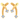 Celeste Arc 14KT (585) Yellow Gold and Certified Natural Diamond Stud Earrings