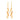 14KT Twist Drop Gold Earrings – Sleek Dual-Tone Texture