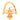 14KT Gold Bird Pendant – Minimalist Bird Design with Curved Frame