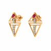 14KT (585) Yellow Gold Stud Earrings for Women