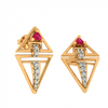 14KT (585) Yellow Gold Stud Earrings for Women