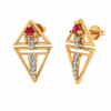 14KT (585) Yellow Gold Stud Earrings for Women