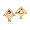 14KT (585) Yellow Gold Stud Earrings for Women