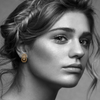 14KT (585) Yellow Gold Stud Earrings for Women