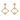 Dazzling Diamond Embedded Triangle 14K Gold Earrings