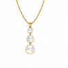 Imperative Diamond Studded Tri-Ringed 14KT Gold Pendant