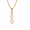 Imperative Diamond Studded Tri-Ringed 14KT Gold Pendant