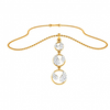 Imperative Diamond Studded Tri-Ringed 14KT Gold Pendant