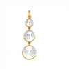 Imperative Diamond Studded Tri-Ringed 14KT Gold Pendant