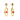 Gold Earrings with Green and Red Stones Embedded into Feminine Design